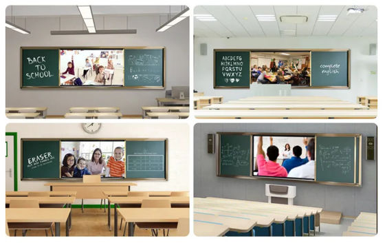 86 Inch Đẩy kéo Digital Chalk Board thông minh từ tính cho giáo dục đào tạo