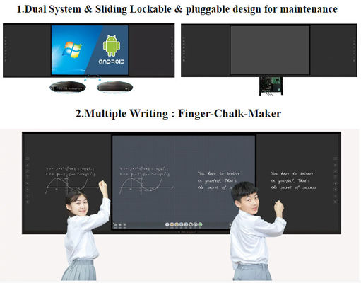 75 inch LED Blackboard thông minh cho giáo dục trường học tương tác 350 Cd / m2