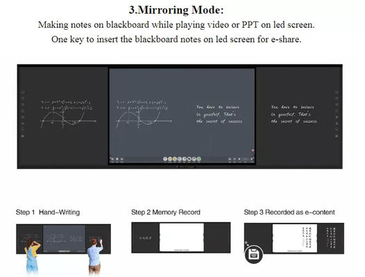 Đào tạo cá nhân Bảng đen kỹ thuật số thông minh 75 inch để giảng dạy