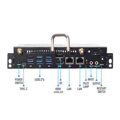 Thế hệ thứ 12 Đen I5 11390h OPS lớn PC mô-đun I5 16GB 128g SSD