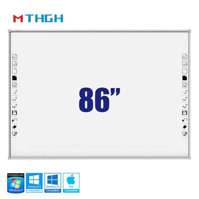 86 Inch tempered Glass Smart Whiteboard Với WiFi Bluetooth USB kết nối cho siêu thị trường học