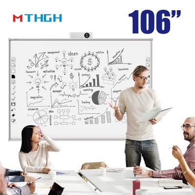 106 inch điện từ cảm ứng bảng thông minh 3840X2160 độ phân giải màn hình cho tương tác trường học