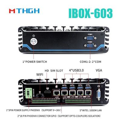Máy tính nhỏ công nghiệp IBOX-603 Plus với bộ xử lý Intel Core I5 6200U