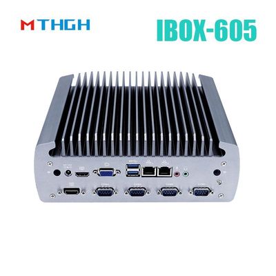 Intel Core I5-8500T Hàm nhôm Mini PC, máy tính công nghiệp không quạt IBOX-605