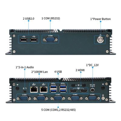 Chứng nhận IBOX-1326 Quad Core N100 Industrial Mini PC với 2 * Intel I211 AT LAN