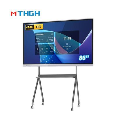 86 inch 16 9 màn hình cảm ứng tương tác Whiteboard 4K 300cd / M2 Công nghệ hồng ngoại