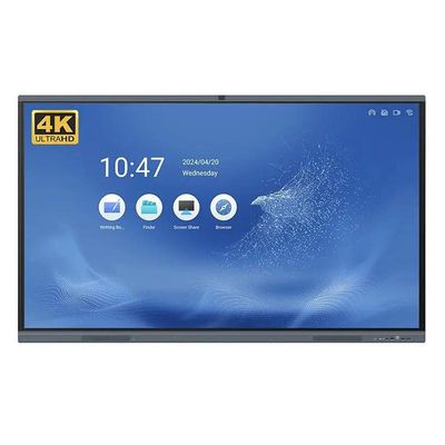 Bảng trắng giáo dục thông minh tương tác 350cd/m2 Đèn sáng IR/Capacitive Touch