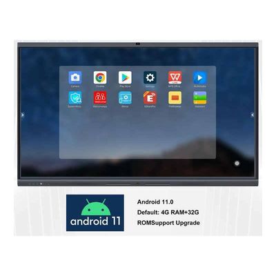 Bảng trắng giáo dục thông minh tương tác 350cd/m2 Đèn sáng IR/Capacitive Touch