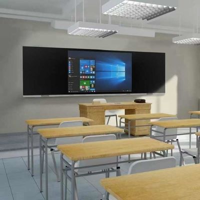 Bảng kỹ thuật số thông minh 65 Inch Smart Blackboard với bảng viết phẳng 4K và bộ xử lý I3/I5/I7/I9