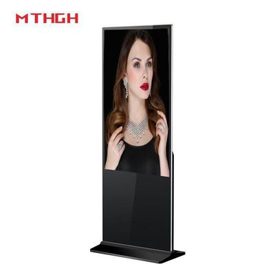 Màn hình kỹ thuật số đứng sàn 49 inch Kết nối Wi-Fi / Bluetooth / USB cho màn hình