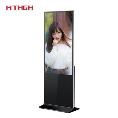 Màn hình kỹ thuật số đứng sàn 49 inch Kết nối Wi-Fi / Bluetooth / USB cho màn hình