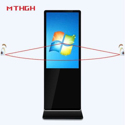 49 inch 1080P độ phân giải sàn đứng biển báo kỹ thuật số với 8GB lưu trữ và Wi-Fi / Bluetooth / kết nối USB