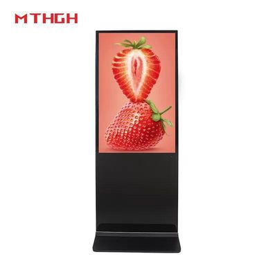 49 inch 1080P độ phân giải sàn đứng biển báo kỹ thuật số với 8GB lưu trữ và Wi-Fi / Bluetooth / kết nối USB