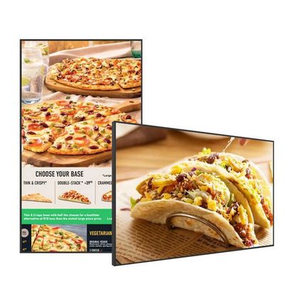 Nhà hàng Đánh dấu kỹ thuật số điện tử 49 inch treo tường gắn màn hình kỹ thuật số với độ phân giải 3840x2160