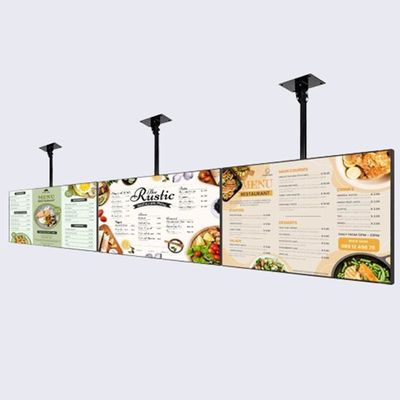 Nhà hàng Đánh dấu kỹ thuật số điện tử 49 inch treo tường gắn màn hình kỹ thuật số với độ phân giải 3840x2160