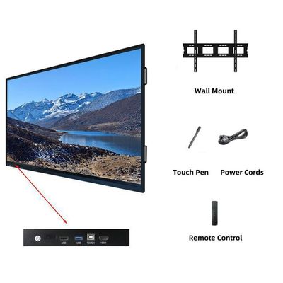 Bảng trắng cảm ứng tương tác Bảng bảng hiển thị cuối cùng với giải pháp kết nối I9 HDMI I / O và OPS PC