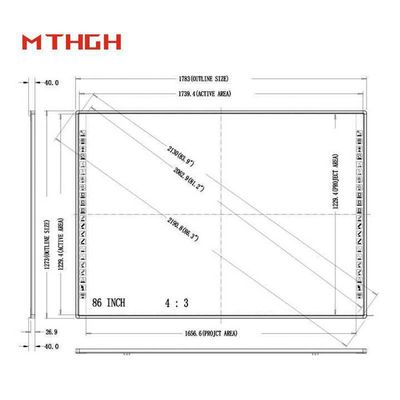 86 Inch Educational Whiteboard Infrared Interactive Whiteboard với máy chiếu / Touchpad