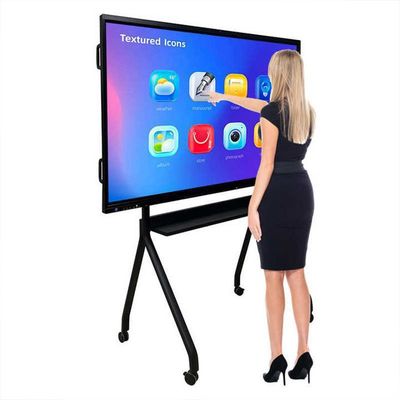 Màn hình cảm ứng tương tác 65 inch Whiteboard 4K Screen Panels Smart Display với điểm hồng ngoại 10/20 và Android 13.0