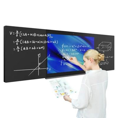 Bảng đen kỹ thuật số thông minh 75" hồng ngoại 40 liên lạc Interactive School Classroom Teaching Whiteboard with Eraser Accessories