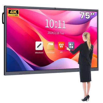 4K HD School Interactive Whiteboard Android13 8 128G Win10 Hệ thống hai màn hình cảm ứng
